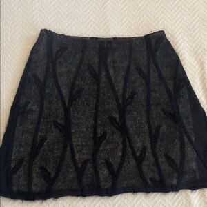 Francesca Caretti Collections Midnight Blue / Floral A-Line Skirt